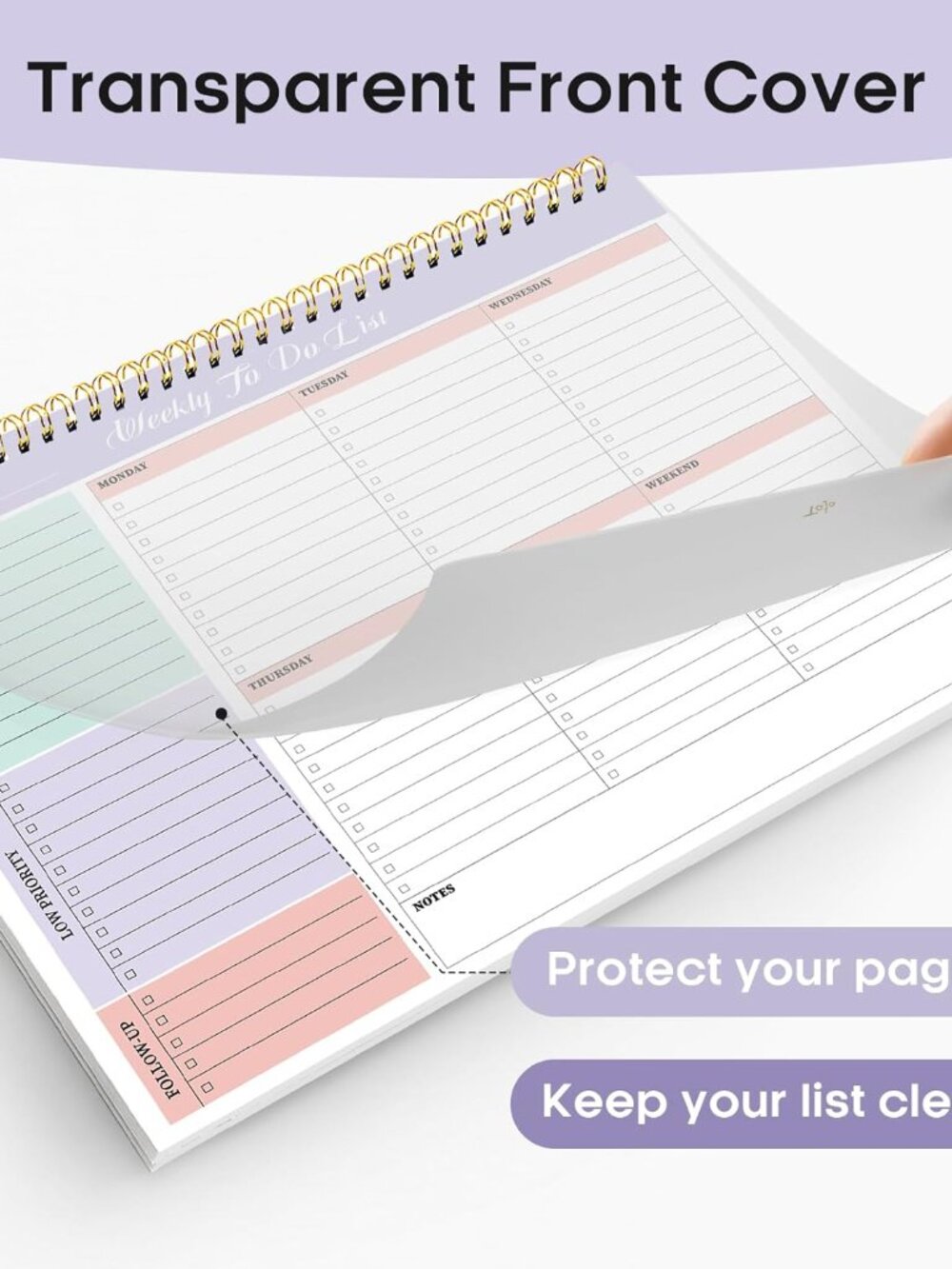 Weekly To Do List Notepad with 52 Undated Sheets(8.5"×11")- Weekly Desk Planner - Picture 5 of 7